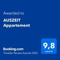 Certifikát, ocenenie alebo iný dokument vystavený v ubytovaní AUSZEIT Appartement