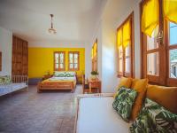 Posteľ alebo postele v izbe v ubytovaní Lemon House for big family in Damouchari - Delicious Houses