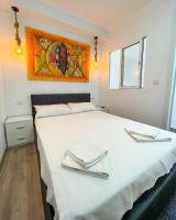 Postel nebo postele na pokoji v ubytování Calpe apartamento con vistas al mar impresionantes a 5 min de la playa aire wifi parking comunitario