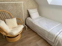 Posteľ alebo postele v izbe v ubytovaní Chambre chez Marjorie