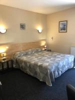 a bedroom with a large bed in a room at Hôtel Le Relais in Fleurance