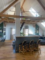 Ferienwohnung d.d. Chaletにあるシーティングエリア