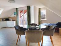 Kuchyň nebo kuchyňský kout v ubytování Dali Apartment Szentendre