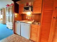 Kuchyňa alebo kuchynka v ubytovaní Studio Cabine 6 Pers. avec TV, Lave-Vaisselle et Casier à Ski - Aragnouet - FR-1-457-320