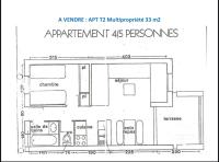 Plan piętra w obiekcie Appartement terrasse 1 chambre