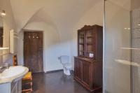 a bathroom with a sink and a toilet and a shower at Casuccia in Santo-Pietro-di-Tenda