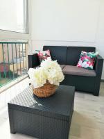 Posezení v ubytování Appartement moderne première ligne de mer Santa