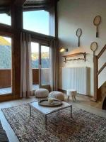 Część wypoczynkowa w obiekcie Courchevel 1650 appartement cosy 6 personnes