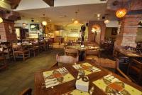 Restaurace v ubytování Hotel María Bonita Consulado Americano