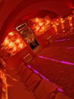 una vista aérea de una habitación con sillas y luces en Fantastico Exlcusive Hotel, en Senta