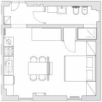 The floor plan of Vatican Apartment St. Peter