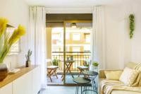 A seating area at Apartamento Pink Arena