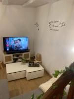 Televízia a/alebo spoločenská miestnosť v ubytovaní Chez Samantha au cœur d'Azay