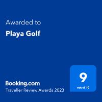 Certifikát, hodnocení, plakát nebo jiný dokument vystavený v ubytování Playa Golf