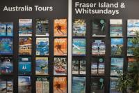 a display case filled with games and books at Nomads St Kilda in Melbourne