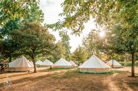 a group of tents in a field with trees at Lodg&#39;ing Nature Camp Châteaux de la Loire in Cellettes
