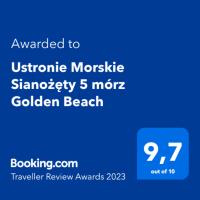 Certifikát, ocenenie alebo iný dokument vystavený v ubytovaní Ustronie Morskie Sianożęty 5 mórz Golden Beach