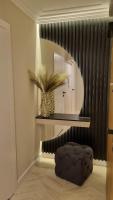 Posteľ alebo postele v izbe v ubytovaní Apartament Bulwary Oświęcim