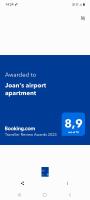 Certifikát, ocenenie alebo iný dokument vystavený v ubytovaní Joan's airport apartment