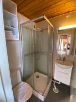Koupelna v ubytování Bogen Hostel