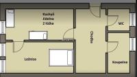 Půdorys ubytování Apartmán Aneta Nové Město na Moravě