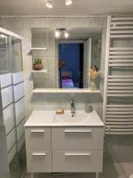 Łazienka w obiekcie Gite cosy 25 min Lyon Vienne St Etienne