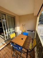 Balkon lub taras w obiekcie Studio climatisé piscine et proche plage