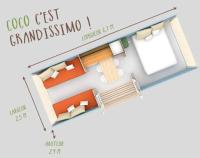 a rendering of a house with a floor plan at Les Insolites du vélodrome d&#39;Albert in Albert