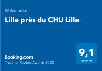 Certifikát, ocenenie alebo iný dokument vystavený v ubytovaní Lille près du CHU Lille
