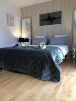 Łóżko lub łóżka w pokoju w obiekcie Appartement l'œil de Colmar