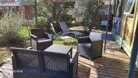Część wypoczynkowa w obiekcie Chalet avec patio en Haute Corse 5 couchages