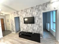 Televízia a/alebo spoločenská miestnosť v ubytovaní Wola Apartments