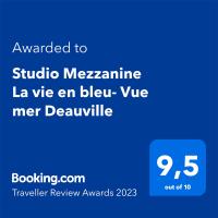 Certifikát, ocenenie alebo iný dokument vystavený v ubytovaní Studio Mezzanine La vie en bleu- Vue mer Deauville