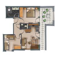 Plán poschodí v ubytovaní Waidmannsruh Appartements