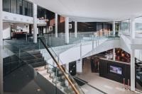 a view from the top of a building with a staircase at Courtyard by Marriott Stockholm Kungsholmen in Stockholm