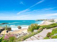 a view of a beach and the ocean at Apartment Carlton-1 by Interhome in Biarritz