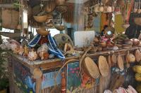 a display of utensils and other items on a table at Studio &quot;Prestige&quot; Sainte Luce in Sainte-Luce