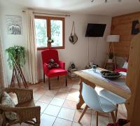 Televízia a/alebo spoločenská miestnosť v ubytovaní Appartement avec terrasse et parking Privé
