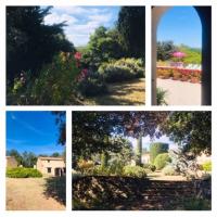 Ogród w obiekcie Mas piscine au milieu des vignes avec vue magique