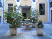 A garden outside Hostal Huespedes Toledo