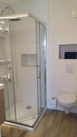 a bathroom with a shower and a toilet at comme à la maison in Clonas-sur-Varèze