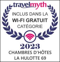 a logo for an event with a laurel wreath at Chambres d&#39;hôtes La Hulotte 69 in Villechenève