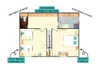 a floor plan of a house at Loire Valley Llama Farm Stay in Lavernat