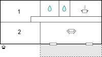 two diagrams showing the phases of a water fountain at Awesome Home In Paimpol With Kitchen in Paimpol