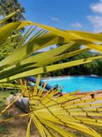 Bazén v ubytovaní LE MACHAON , Gîte rural *** avec espace piscine privé alebo v jeho blízkosti