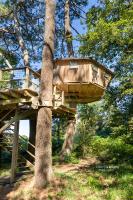 a tree house sitting on top of a tree at Dihan Evasion in Ploemel