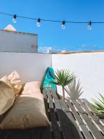 A seating area at Glamping Caravan Lanzarote