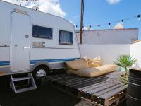 The floor plan of Glamping Caravan Lanzarote