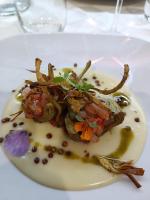 a plate of food on a white plate at Case al Borgo - Albergo diffuso in Agira