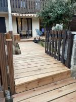Balkón alebo terasa v ubytovaní Maison chaleureuse entre pins et océan